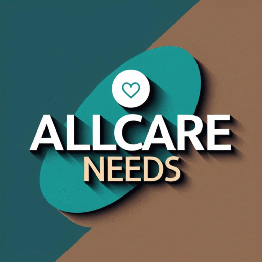Cropped Sleek AllCare Needs Logo with Heart Icon